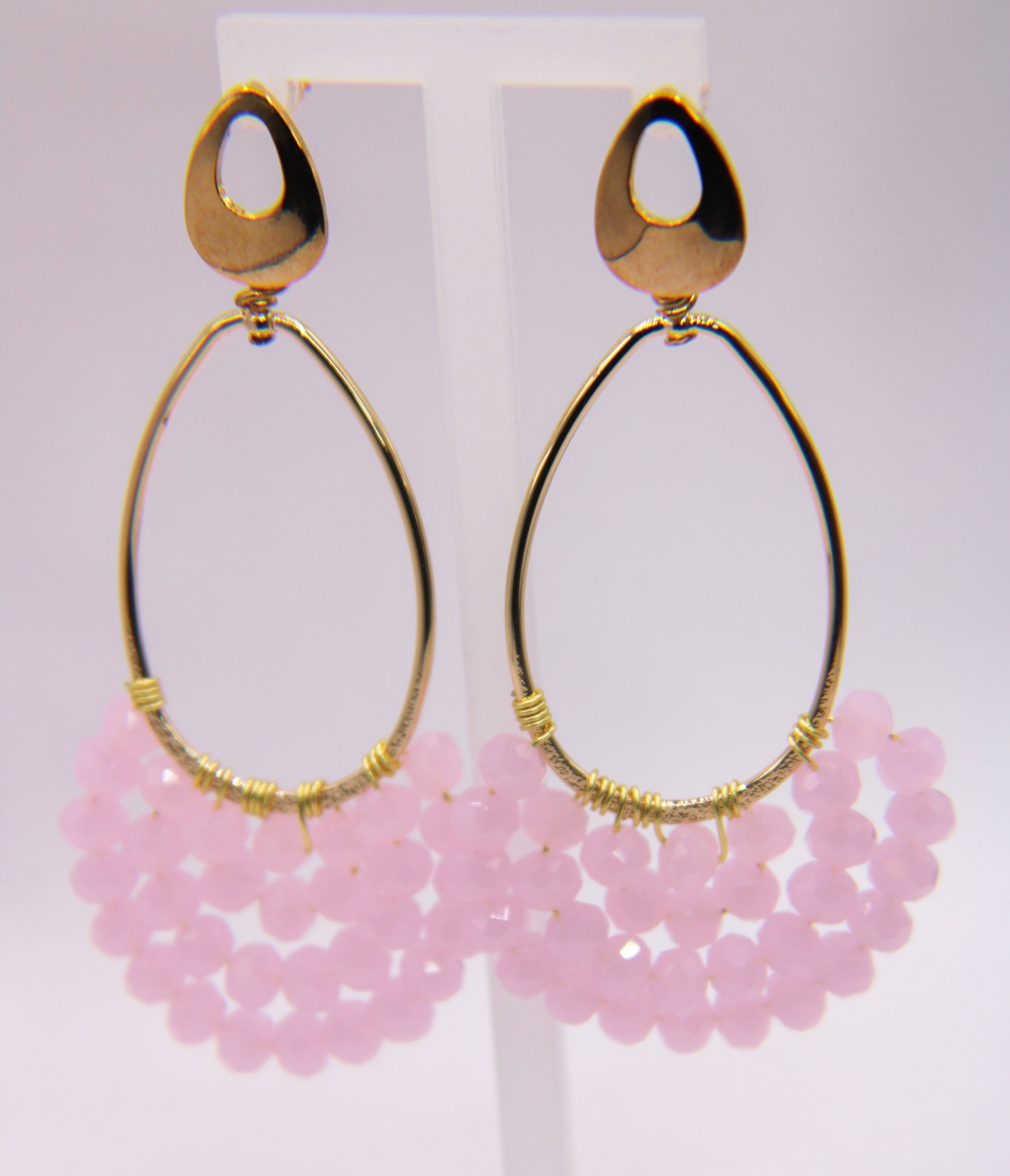 "Festive Golden Cascade" Large Earrings