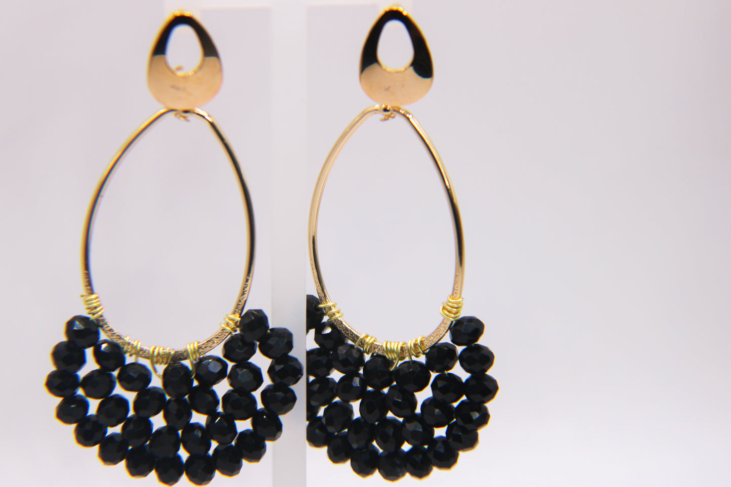 "Festive Golden Cascade" Large Earrings